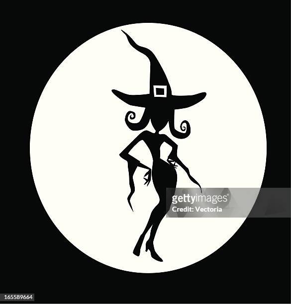 witch s/w - witch's hat stock-grafiken, -clipart, -cartoons und -symbole