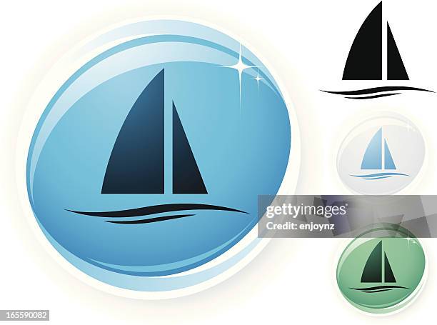 sailing icon - sailing icons stock illustrations