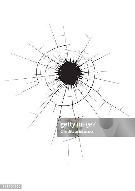 bullet hole - bullet hole stock illustrations
