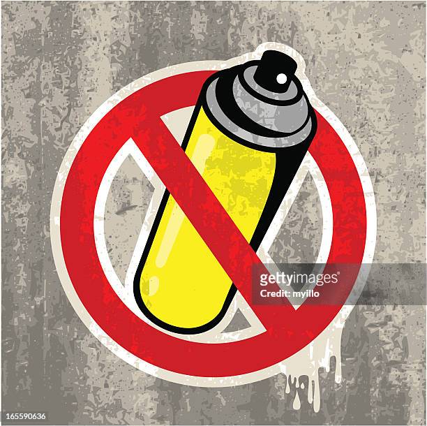 no spraying - aerosol can stock illustrations