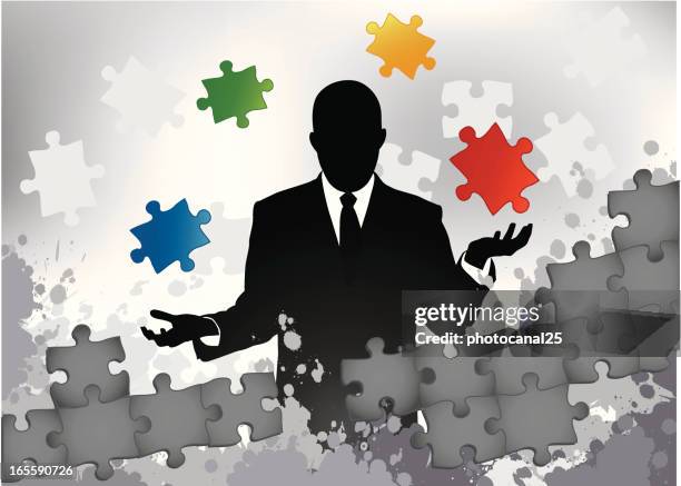 different solutions - computer key board stock illustrations