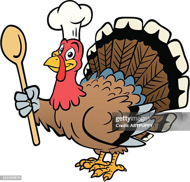 turkey cook - wild turkey stock illustrations