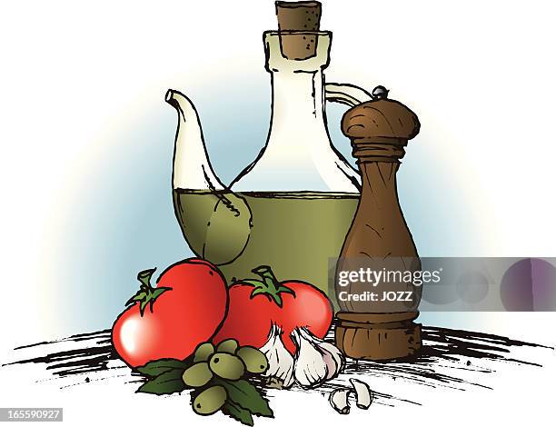 provencal elements - tapas stock illustrations