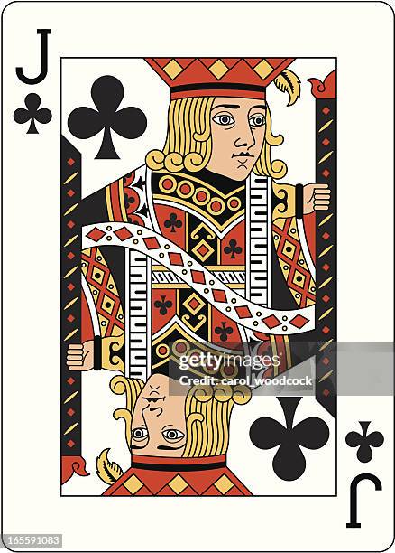 jack of clubs two playing card - jack of clubs stock illustrations