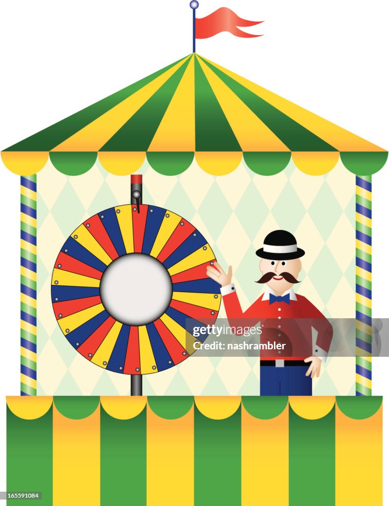 Carnival Tent with Wheel of Fortune