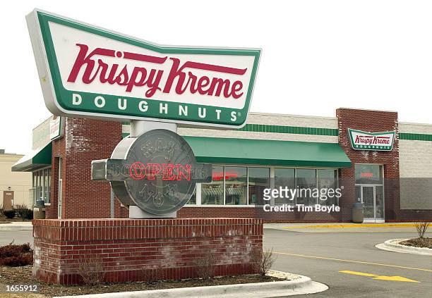 Krispy Kreme Doughnuts shop is seen March 15, 2002 in Rosemont, Illinois. Krispy Kreme Doughnuts Inc. Reported November 22, 2002 its third-quarter...