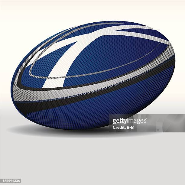 rugby ball-scotland - scotland stock illustrations stock illustrations