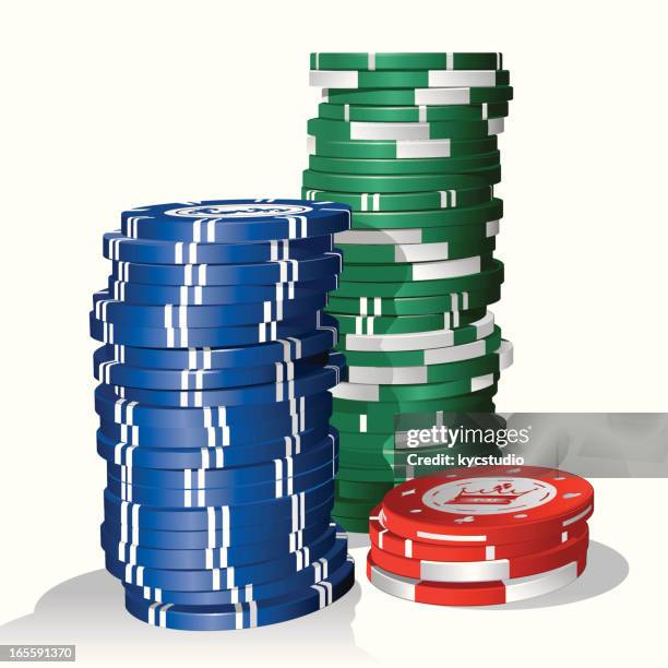 gambling chips - gambling chip stock illustrations
