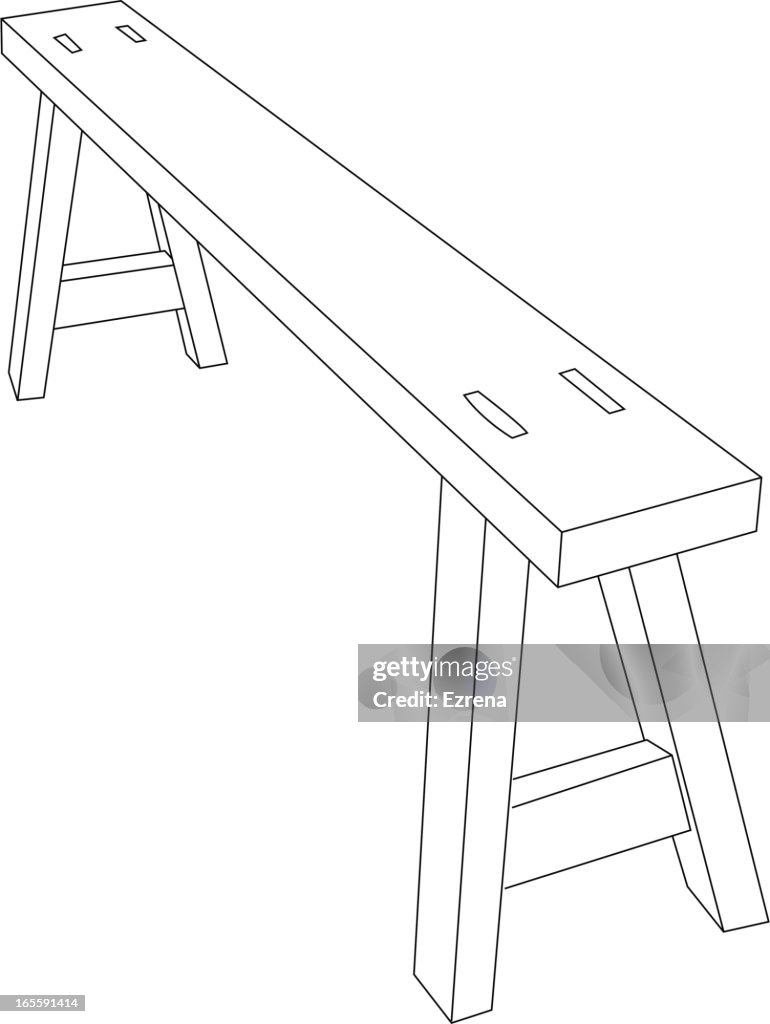 Timber Drawing Bench Rustic Wooden Bench High-Res Vector Graphic - Getty Images