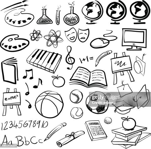 education icons - theatrical performance stock illustrations