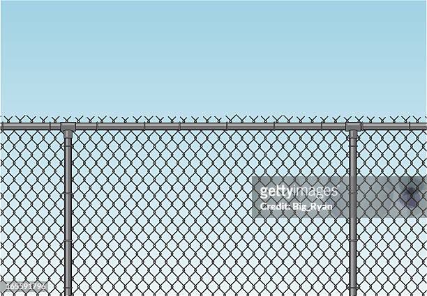 maschendrahtzaun - wire mesh fence stock-grafiken, -clipart, -cartoons und -symbole