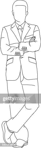 posing - suit jacket stock illustrations