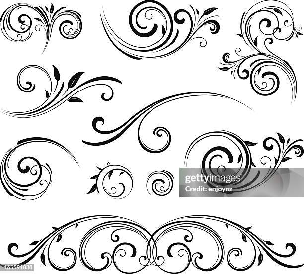dekorative motiven - ornament stock-grafiken, -clipart, -cartoons und -symbole