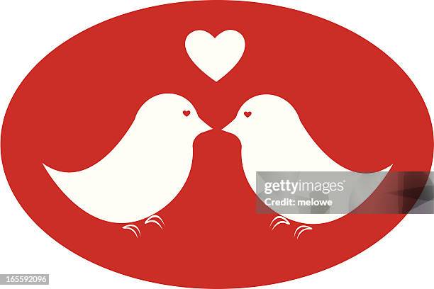 love birds - thrush stock illustrations