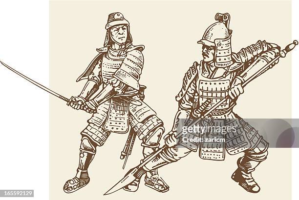 samurai - samurai stock-grafiken, -clipart, -cartoons und -symbole
