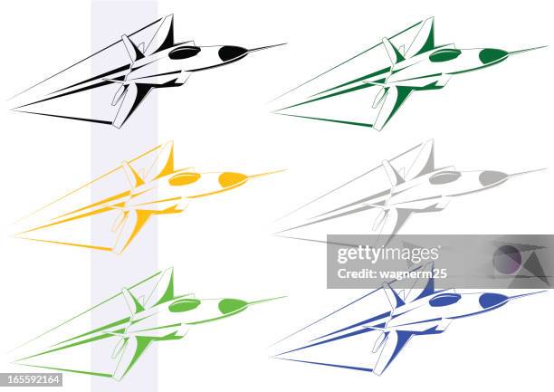 illustrations, cliparts, dessins animés et icônes de ligne art f22 raptor - avion supersonique