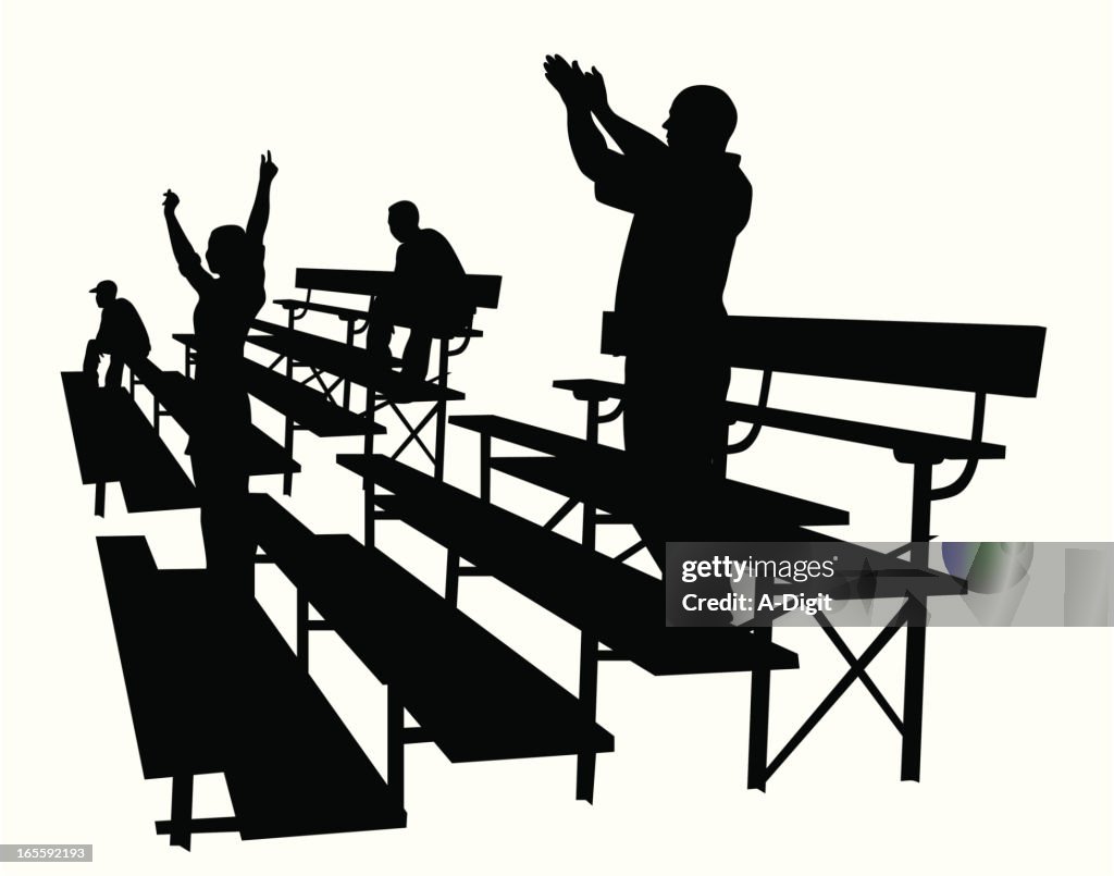 Cheering Parents Vector Silhouette