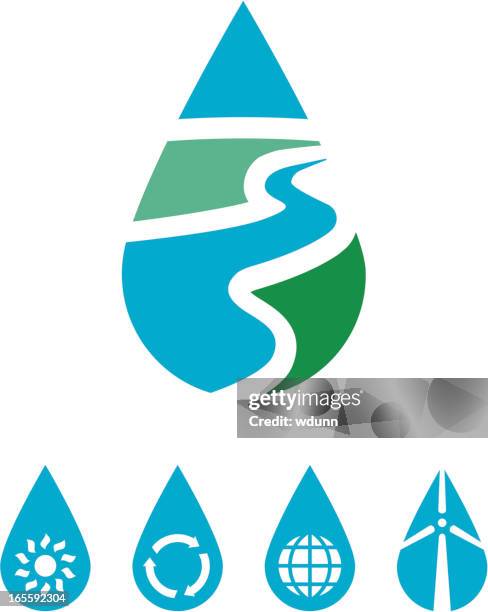 water drop - river stock illustrations