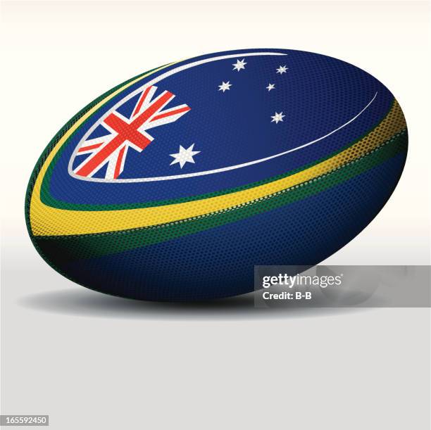 rugby-ball-australien - rugbyball stock-grafiken, -clipart, -cartoons und -symbole