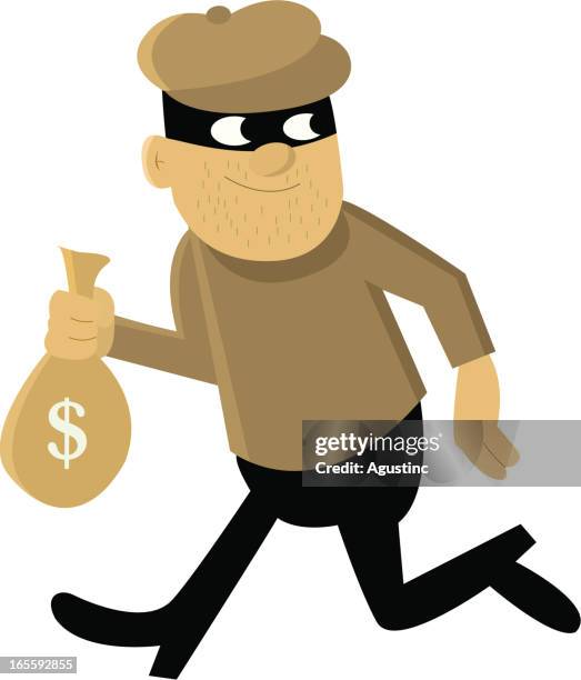 thief - robber running stock illustrations