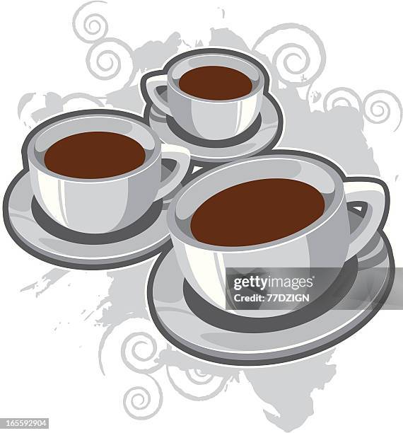 coffee bunch - coffee splash stock illustrations