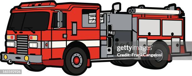 fire truck - fire engine stock illustrations