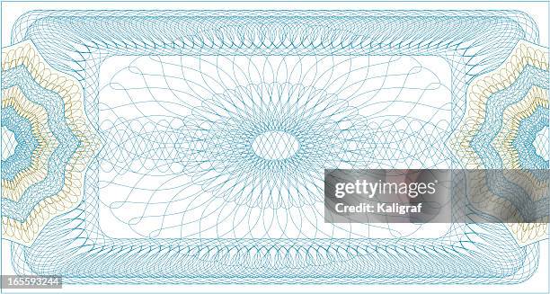 certificate guilloche ticket - buy train ticket stock illustrations