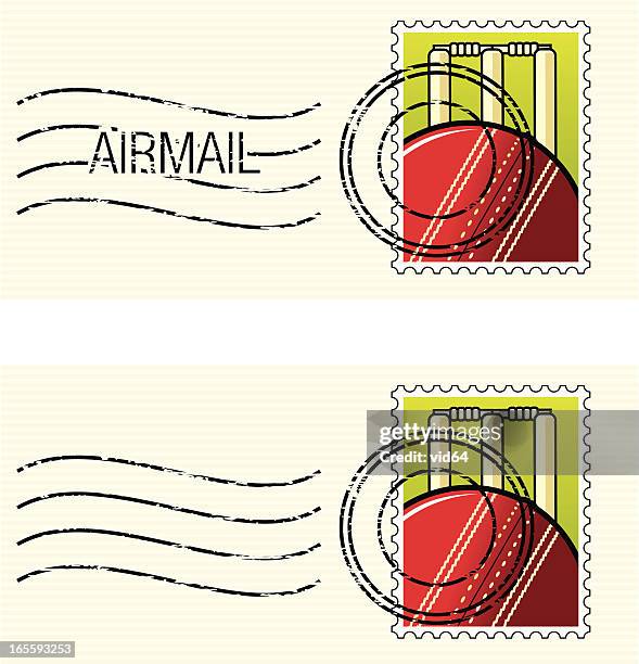 cricket postage stamp - cricket vector stock illustrations