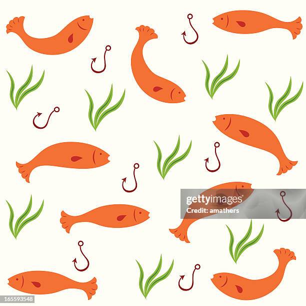fishing - salmon stock illustrations