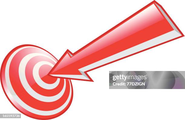 target arrow - target 3d arrow stock illustrations