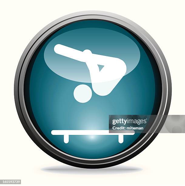 trampoline | glass collection - trampoline stock illustrations