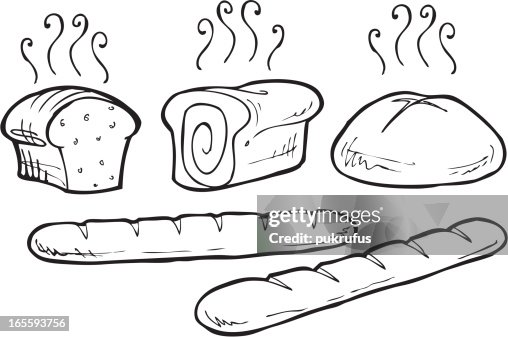 Bread Line Vector Bakery Fresh Bread Line Art High-Res Vector Graphic - Getty Images