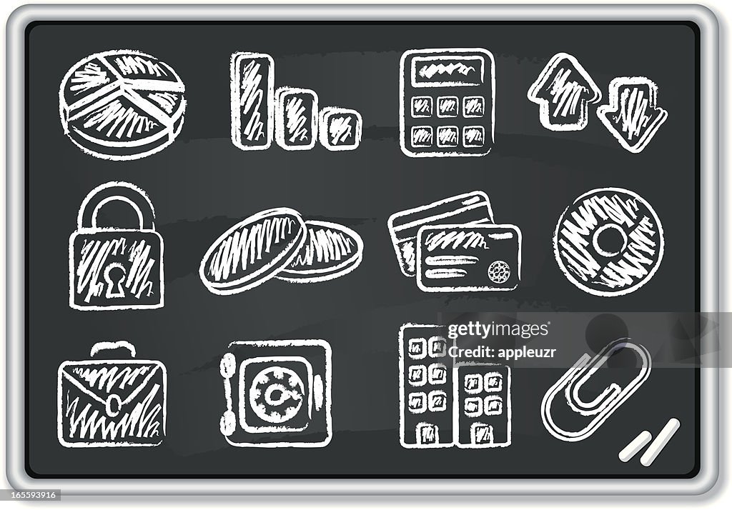 Finance Chalk Icons