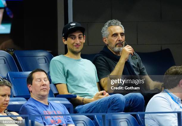 Diego Turturro and John Turturro are seen at the 2023 US Open Tennis Championships on September 02, 2023 in New York City.