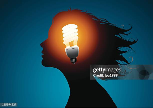 bright idea - different ages stock illustrations