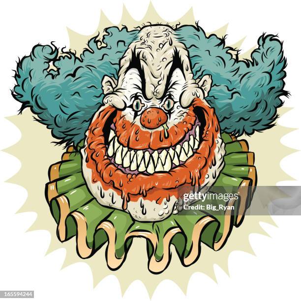 scary clown - grotesque stock illustrations