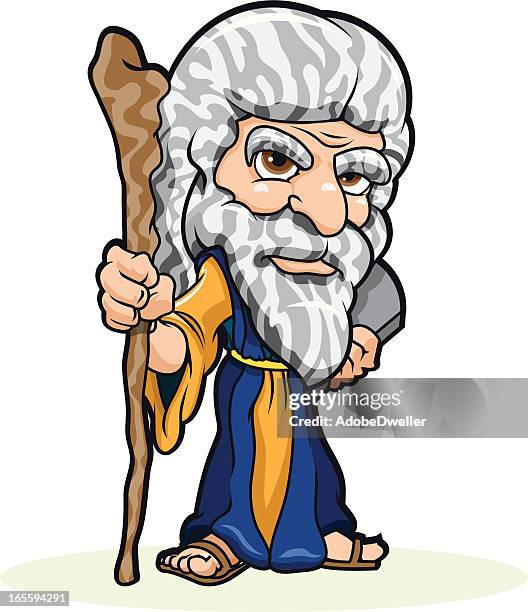 moses and the tablets - moses stock illustrations