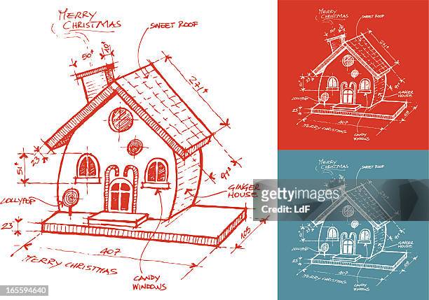 christmas ginger house - gingerbread house cartoon stock illustrations