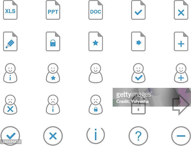 icon set - 1 - reserved sign stock illustrations