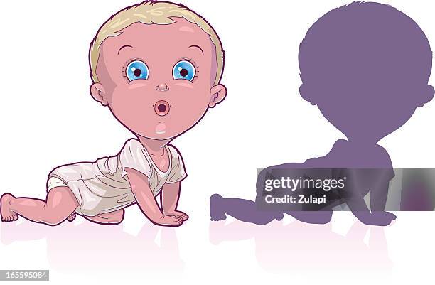 Cartoon Baby Exploding 73 Crawling Baby Cartoon High Res Illustrations - Getty Images
