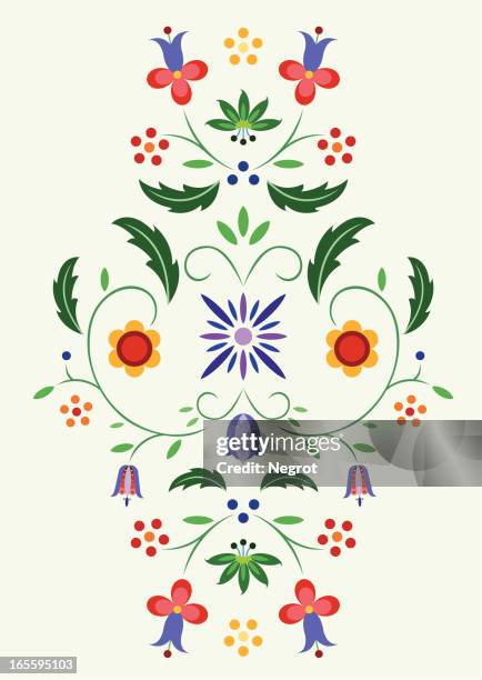floral element - embroidery stock illustrations