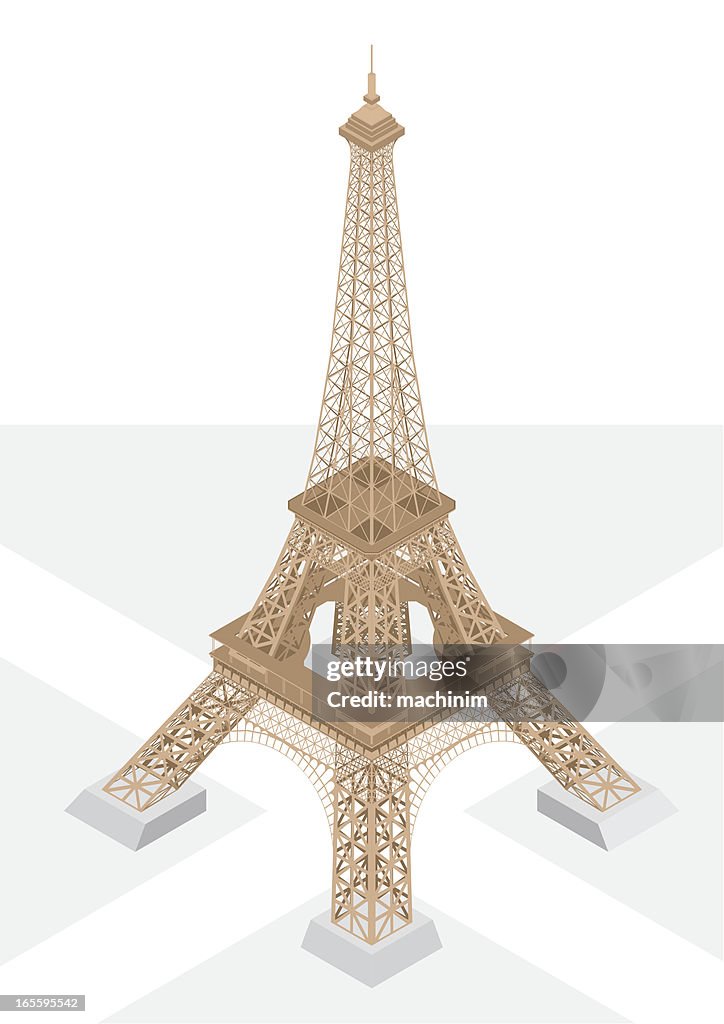 Eiffel Tower Isometric