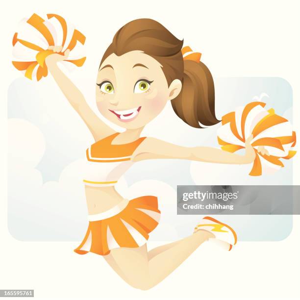 illustrations, cliparts, dessins animés et icônes de placez-le sur _brunette - seulement des adolescents ou adolescentes illustrations