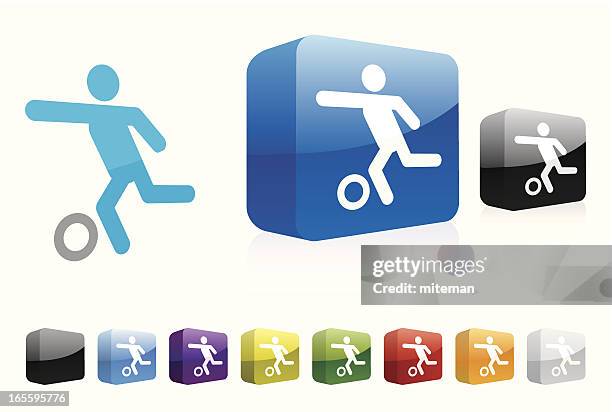 football | 3d collection - football net white background stock illustrations