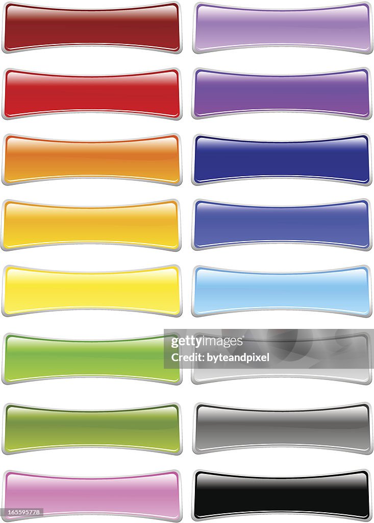 Ribbon Rectangle Menu Buttons High-Res Vector Graphic - Getty Images