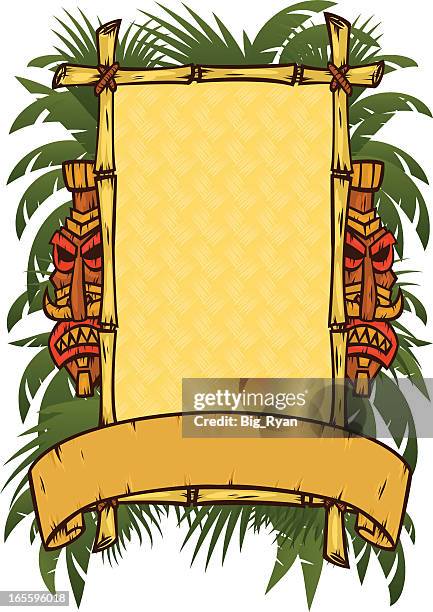 tribal time - tiki stock illustrations