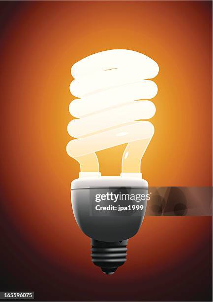 bright cfl lamp - energy efficient heating stock illustrations