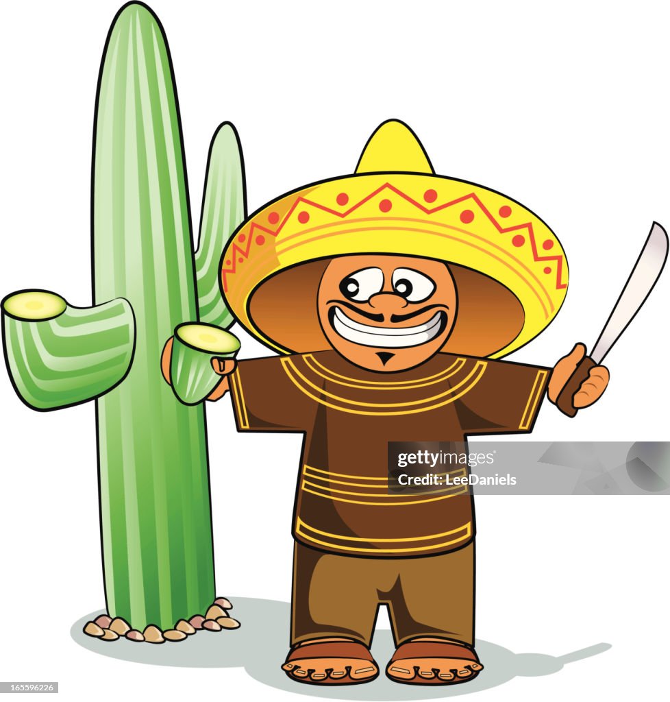 Cortar Una Cactus Historieta Mexicana Ilustración de stock - Getty Images Cortar Una Cactus Historieta Mexicana Ilustración de stock - Getty Images