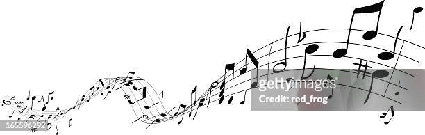 music wave - sheet music stock illustrations