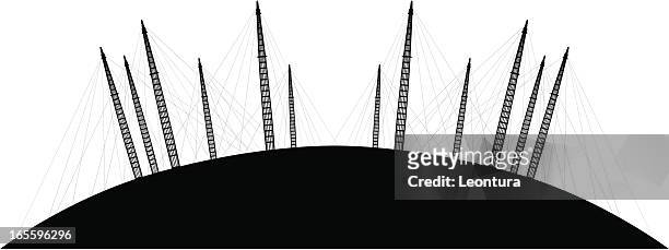 london's millenium dome - the o2 england stock illustrations